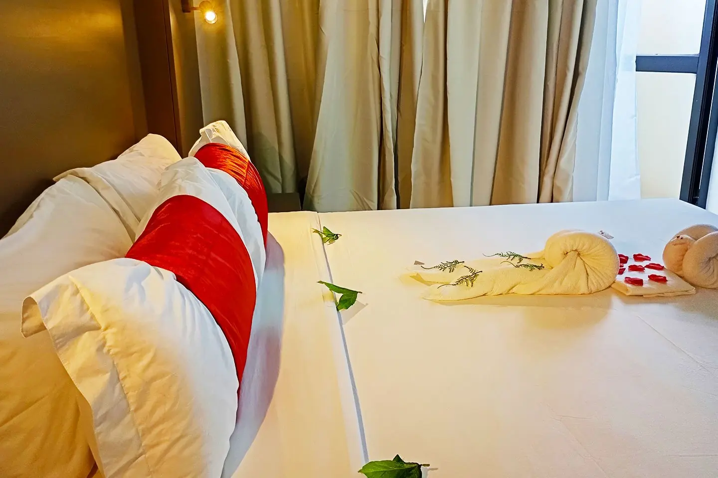 Détail du linge de lit